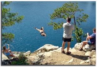 Tim Dives Into Lake Topaz
